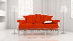 Red white interior interior design