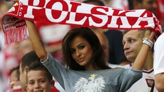 Red white Poland Eagles fans tattoos euro 2012 brunettes soccer 