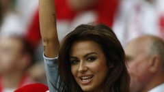 Red white Poland Euro Eagles fans euro 2012 brunettes soccer 