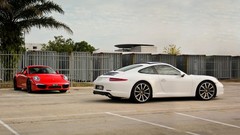 Red white Porsche 911 Carrera S Porsche 2012