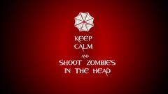 Red white Resident Evil zombies Umbrella Corp. Keep Calm and 