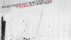 Red white Typography learn splatters