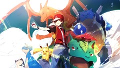 Red wings brown hats Pikachu red eyes Pokemon charizard 