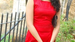 Red woman Actress bollywood indian girls Tollywood Deeksha Seth 