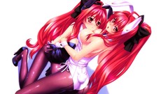Red woman anime girls animal ears shinkyoku soukai polyphonica 