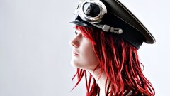 Red woman eye head skin redheads