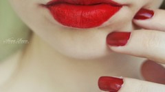 Red woman lips Alina Rusu