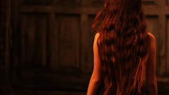 Red woman long hair redheads flaming