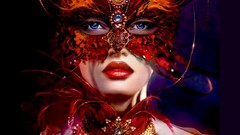 Red woman masks