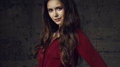 Red woman Nina Dobrev faces shirts brunettes portraits