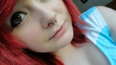 Red woman piercing redheads pierced nose