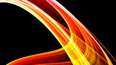 Red yellow waves abstract