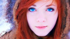 Redhead blue eyes