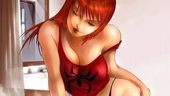 Redheads bathroom Spider-girl