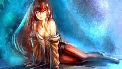 Redheads cleavage artwork Anime