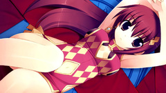 Redheads cleavage brown eyes