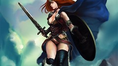Redheads fantasy art female warriors