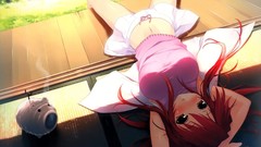 Redheads lying down anime