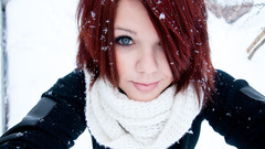 Redheads snowflakes hair in