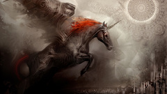 Redheads unicorns pegasus realistic