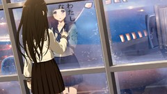 Reflections schoolgirls skirts anime girls seifuku hyouka 