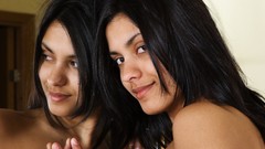 Reflections smiling brunettes mirrors ukrainian Belinda A