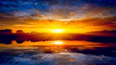 Reflections sunset Landscapes nature