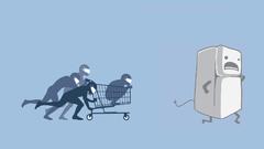 Refrigerators shopping carts