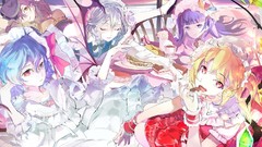 Remilia scarlet touhou izayoi sakuya flandre scarlet hong 
