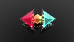 render abstract justin maller Facets Simple Background colorful