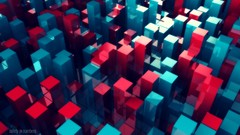 Rendering abstract colors 3d numbers