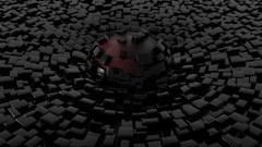 Rendering black cubes 3d spheres
