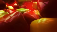 Rendering boxes colors figurines 3D renders