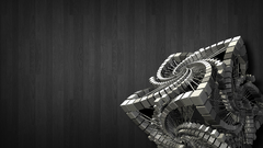 Renders abstract cubes gray