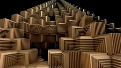 Renders rectilinear abstract stairways