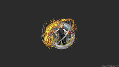 rengoku kyoujurou Kimetsu no Yaiba Anime fire red Minimalism