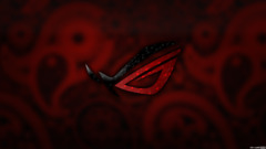 republic of gamers Trixel video games logo red background