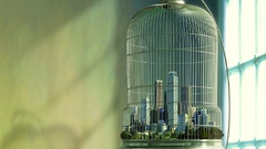 Retro cage Skyscrapers Parks