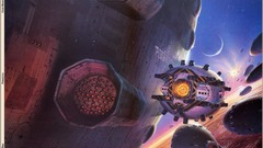 Retro drawings science fiction concept art outer space 