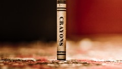 Retro vintage crayon