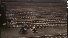 Retro vintage USA colored railroads 1940