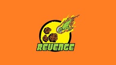 Revenge Dinosaurs funny orange background meteorite