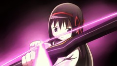 Ribbons anime girls brunettes mahou shoujo madoka magica akemi 