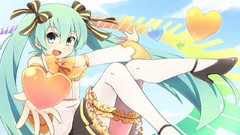 Ribbons anime girls hatsune miku vocaloid