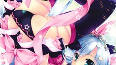 Ribbons anime girls parasol mikeou panties Yume Koi Hoshizaki 