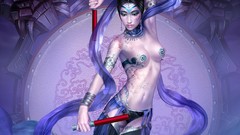 Ribbons artwork boobs fantasy art