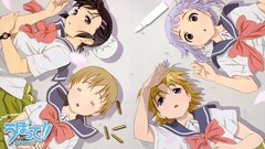 Ribbons blondes blush anime girls blue eyes closed eyes 