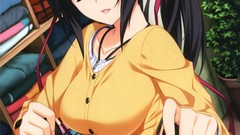 Ribbons blue eyes black hair huge boobs Kimi to Issho ni Iizuki 