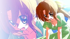 Ribbons brown eyes brunettes ponytails hayate no gotoku maria 