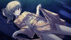 Ribbons brown eyes ikegami akane game cg yukata Japanese clothes